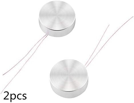 HEFUTE Bone Conductor Transducer Exciter Small Hard Surface(0.59"/15mm) with Wires 8 Ohm 2 Watt for DIY Use(2 Pcs)
