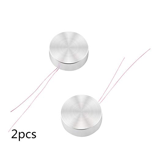 HEFUTE Bone Conductor Transducer Exciter Small Hard Surface(0.59"/15mm) with Wires 8 Ohm 2 Watt for DIY Use(2 Pcs)