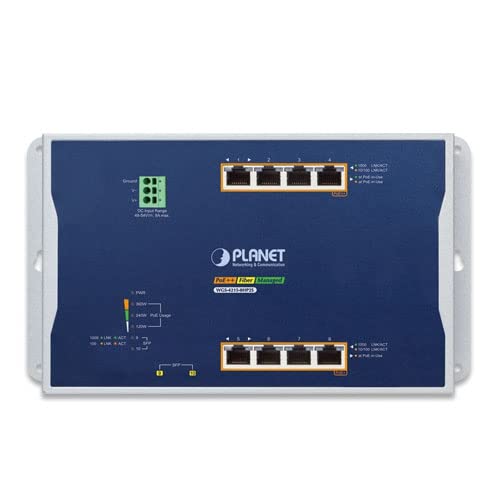 WGS-4215-8HP2S Industrial 4-Port 10/100/1000T 802.3bt PoE + 4-Port 10/100/1000T 802.3at PoE + 2-Port 100/1000X SFP Wall-Mount Managed Switch (-40~75C) miniatura 2