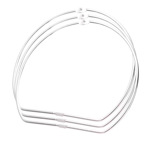 Anillos D de hierro resistentes: pack de 5 hebillas plateadas ajustables para bolsos