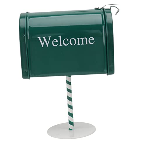 GOOHOCHY Iron Retro Mailbox Ornament Decorative Desktop Adornment Tiny Mailbox Prop Space-Saving Ornament for Home Office