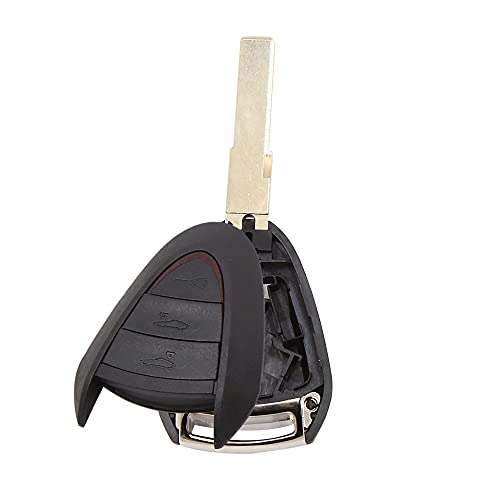 Carcasa para mando de coche uxcell compatible con Porsche 911 997, Cayman y Boxster de 3 botones