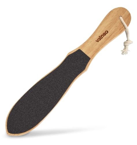 VALNEO Rape Pieds pour Peau Sèche ou Rèche - Lime Grain Fin & Gros en Caoutchouc- Rapeuse Pédicure en Bois pour Pied pour Éliminer Callosités ou Verrues - Rappe Manuelle