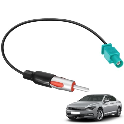 Adaptador de Antena de Vehículo, Fakra Z Macho a DIN Macho Cable Extensión para Coche Audio HD Unidad Principal Receptor Reproductor Medios CD