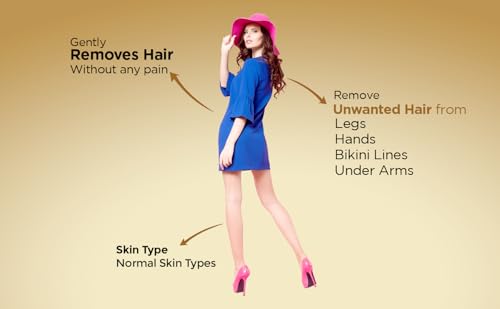 Ikin Gold Hair Remover Cream For Normal Skin - Bikini Hair Removal Cream For Women & Girls | (Pack of 2 (60gm X 2))