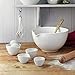 Portmeirion Sophie Conran White Measuring Cups, Set of 4 Fine Porcelain Nesting Prep Tools for Cooking & Baking, Ideal for Wet & Dry Ingredients, Compact for Easy Storage, Dishwasher Safe