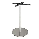 saarinen tisch marmor schwarz Standfestes Edelstahl Tischgestell für runde Tischplatten bis max. 70 cm Durchmesser und 3 cm Stärke (beschichtete Platten)