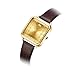 SURVAN WatchDesigner Square Watches for Women Japanese Movement Ladies Fashion Dress Quartz Wristwatch Gold Square Dial Bead Nails Leather Strap Women Minimalist Watch