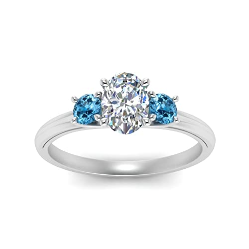 Image of Choose Your Gemstone Classic Three Stone Ring 925 Sterling Silver Oval Shape 3 Stone Engagement Rings Everyday Jewelry Wedding Jewelry Handmade Gifts for Wife US Size 4 to 12