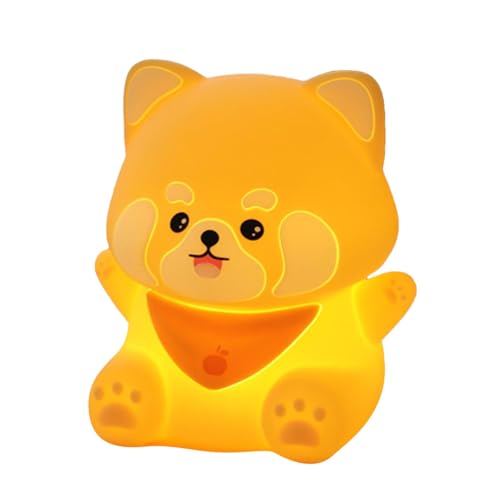 lyanny Night Light for Kids - Raccoon Design Touch Lamps for Bedrooms | Led Animal Lights, 2 Dimmable Silicone Raccoon Light, Cute Animal Lamps, Rechargeable for Girls, Boys, Children