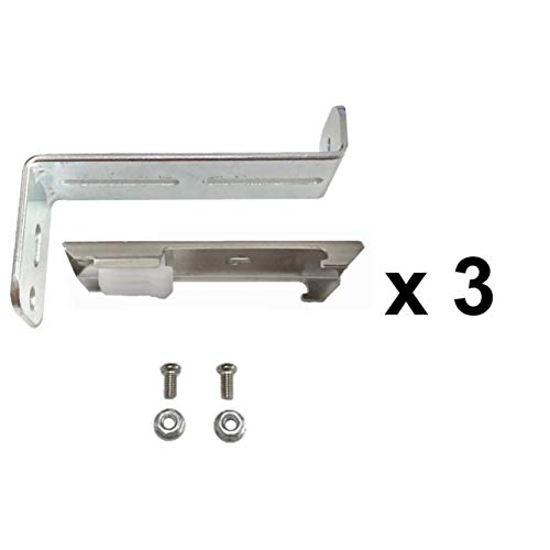 ABALON 3 Escuadras y Soportes para Instalación a Pared o Techo del Riel Motorizado, Riel Motorizado de Pared.