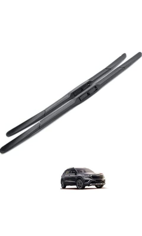 Image of AWB Hybrid Wiper Blades Compatible with Skoda Kushaq, Size- 24 inch18 inch(Pack of 2)