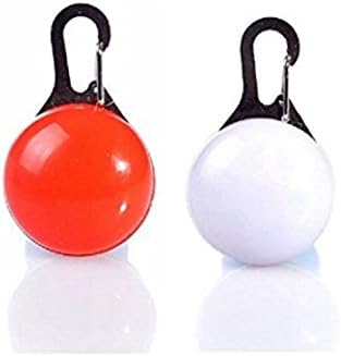 2pc LED Flasher Pet Dog Collar Safety Blinker Circular Light Buckle Clip (Red+Green+Blue+Orange+Pink+Yellow+White, 7 Colors Random)