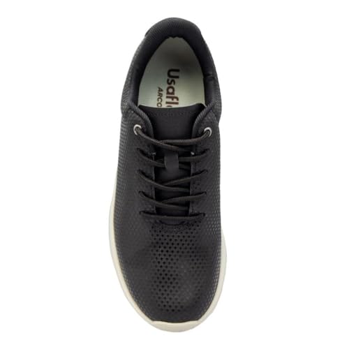 Tênis Usaflex Feminino Básico Em Couro Detalhe Textura Preto Aj1206002 37
