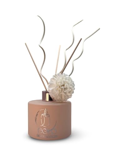 Colo Bohemian Rose Reed Diffuser 6.8 fl oz – Romantic Floral Scent with Cream Sola Flower – Elegant Matte Rose Jar – Long-Lasting Aromatherapy Diffuser – Feminine Home Decor & Gift Idea