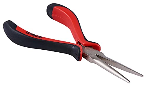 Amtech Mini Needle Nose Pliers Drop Forged Steel Spring-Loaded Two-Tone Grips (Pro)