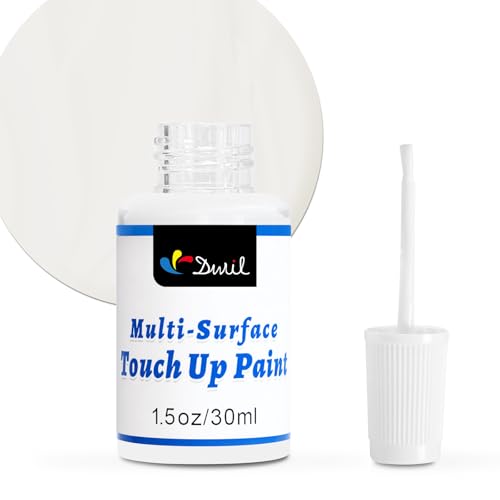 Image of DWIL White Touch Up Paint - Multi Surface Touch Up Paint Pen, Scratch Repair for Wall, Door, Cabinets, Metal, Appliance, Wood, Furniture, 1.5 Fl Oz (Semi Gloss, Ivory)