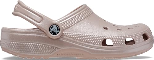 Image of Crocs Unisex-Adult Classic Sparkly Clog, Metallic and Glitter Shoes, Pink Clay, 10 Men /12 Women