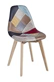 Regalos Miguel - Sillas Comedor - Silla Kelen Patchwork Polipiel - Rojo