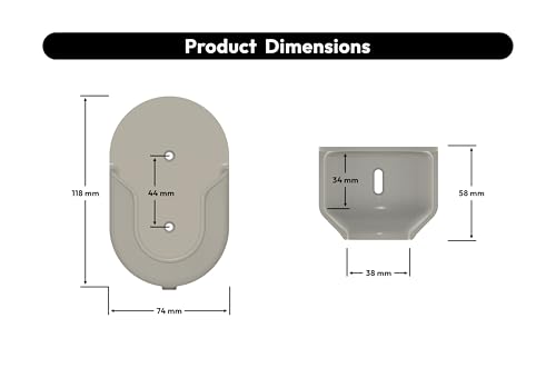 Nozzle Dock - Garden Hose Nozzle Holder | Wall-Mount Hook for Outdoor Spray Nozzles (Brown)