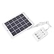 Fafeicy 16,2 x 12,3 cm / 6,38 x 4,84 ZollSolarbatterieladegerät, Solarpanel-Batterieladegerät Polysilizium 3 W 5 V Hohe Umwandlungsrate Effizienter Ausgang Tragbare Solarzelle für -Kameras