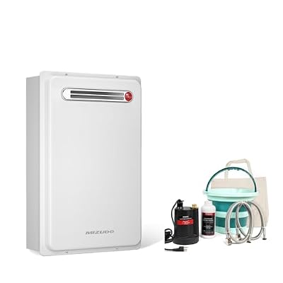MIZUDO Natural Gas Tankless Water Heater MIZUDO 5.1 GPM, 120,000 BTU, Outdoor Installation Only, Instant Hot Water Heater with Flushing Kit