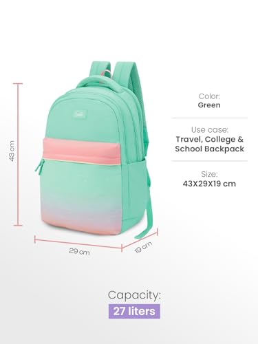 Image of Genie 17 inch Laptop Backpack for Women & Girls | Spacious Office, College & Travel Bag | Water Resistant, Multi-Compartment with Padded Laptop Sleeve