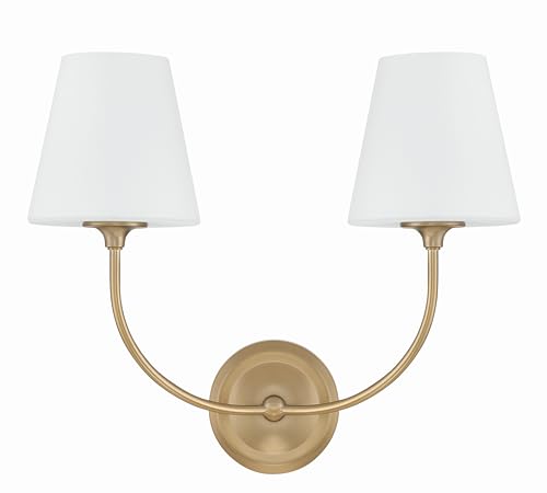 Image of Crystorama Libby Langdon Sylvan 2 Light Vibrant Gold Bathroom Vanity