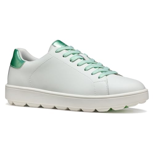Basket Geox femme taille 36 blanche et menthe modèle C1548 confort respirant