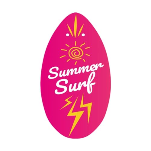 MotiveTech Tabla de Skimboard de Madera con Revestimiento de Alto Brillo, Tabla de Arena para Playa, Tabla de Surf Pequeña para Niños, Principiantes, Adultos, Un, Rosa