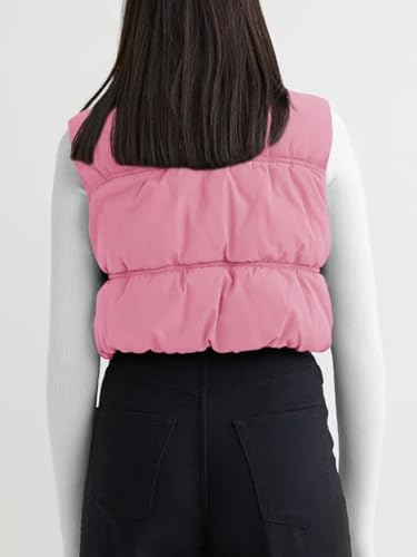 Image of SySea Women's Crop Puffer Vest Winter Zip Up Lightweight Sleeveless Warm Outerwear Padded Coat