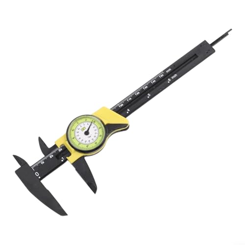 Calibrador mecánico plástico 6 pulgadas 150 mm amarillo miniatura 7