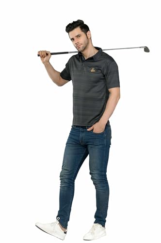 Image of STELLERS Men's Polo T-Shirt | Barcode Weave | Wrinkle Free | Soft and Feather Touch | Arid Play | Regular Fit