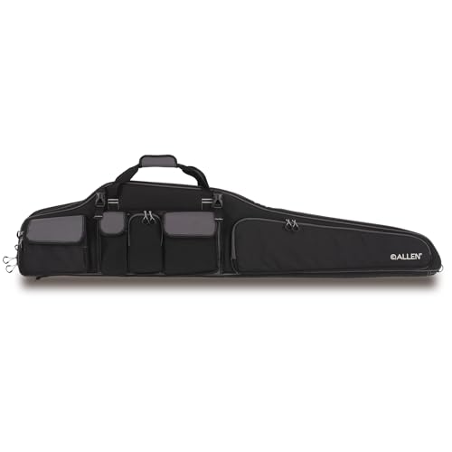 Gear Fit MOA 55' Rifle Case by Allen - Long Range Precision Rifle Storage with Multiple Pockets, Heavy Duty Foam, Black/Gray
