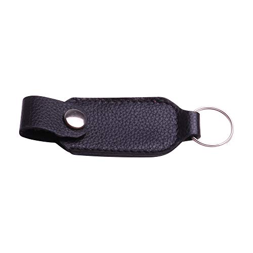 By Mode France - Funda para llaves USB de piel, personalizable, hecha a mano cuero negro