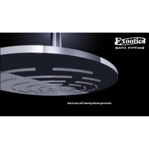 Image of Stainless Steel 304 Shower Head | 1Pc, 8 x 8In Size, Silver | Heavy Metal, Ultra Slim Round Luxury Bathroom Overhead Shower - Maze