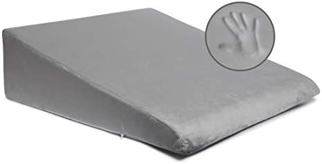 Milliard Bed Wedge Pillow with Memory Foam Top -Helps with Acid Reflux and Gerds, Reduce Neck and Back Pain, Snoring, and Respiratory Problems- Velour Washable Cover – 7.5 in