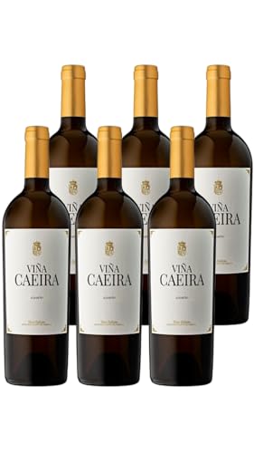 Viña Caeira – Albariño D.O. Rías Baixas | Pack de 6 Botellas (75 cl) | Envío Gratis | Vino Blanco Gallego Fresco y Aromático