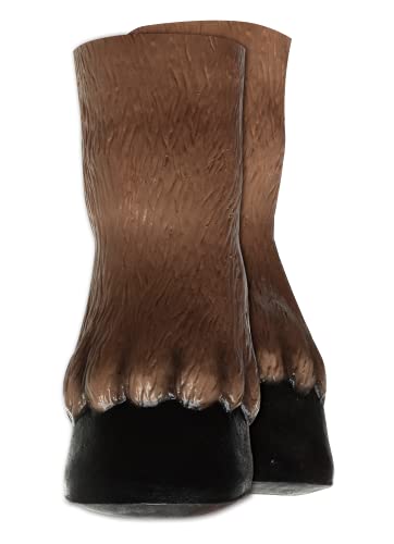 Ghoulish Productions - Pezuñas de Caballo Marrones, Línea Manos y Pies, Disfraz de Látex Resistente, Pintada a Mano, Halloween, Desfile de Carnaval, Fiesta de Disfraces, Talla única Adulto