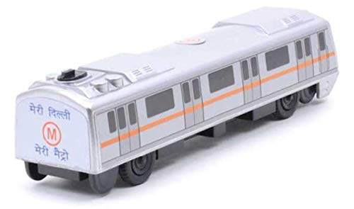 Image of Centy Toys Metro is A Model of Indian Metro Train -from (Kids s Hub) 16.7 X 4 X 5.5 cm Silver