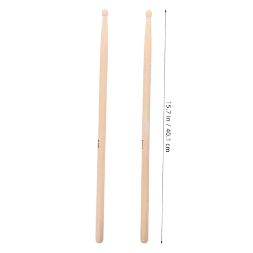 2 piezas de baquetas profesionales de madera para principiantes, agarre cómodo, adecuadas para diversos estilos de batería y práctica estudiantil miniatura 2