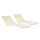 Christopher Knight Home 216424_New Lakeport Outdoor Chaise Lounge Cushion (Set of 2), Beige