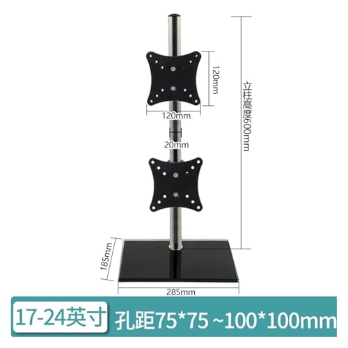 Support moniteur double écran de 17 à 32 pouces avec rotation verticale