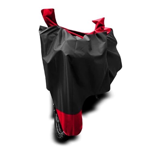 Image of New Royal enfields Classic 350 Water Resistant UV Protection & Dust Proof Full Bike - Scooty Two Wheeler Body Cover for Royal enfields Classic 350, Red Patta