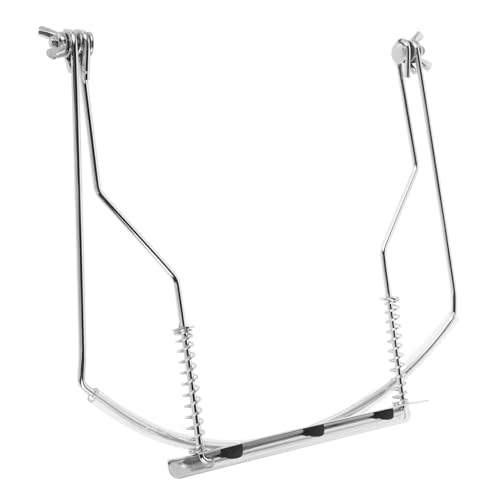 TOGEVAL ハーモニカスタンド 穴 ハーモニカ演奏ホルダー ハープネックブレース ハーモニカネックスタンド ハーモニカホルダー ポータブルハーモニカネックホルダー 金属 Silver