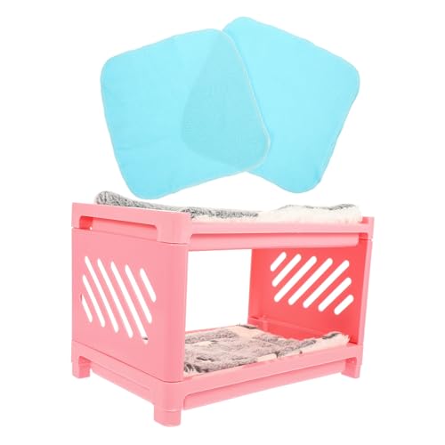 Toddmomy Lit pour Hamster Amovible en Plastique Lit Multifonction pour Lapin et Chinchilla Cachette Pratique pour Rongeurs Fournitures pour Animaux de Compagnie