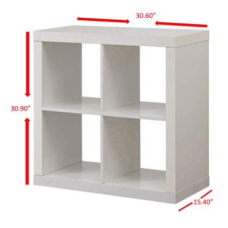 Better Homes And Gardens.. Bookshelf Square Storage Cabinet 4-Cube Organizer (Weathered) (Rustic Gray, 4-Cube) #TOP4