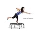 JumpSport 350 PRO Indoor Heavy Duty Lightweight 39-Inch Fitness Rebounder Adults Trampoline with Sporty Steel Handle Bar Accessory for Workouts, Black