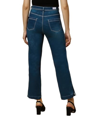 Image of TWGE - Women's Mid Rise Straight Fit Pants - Relaxed Fit Cotton Trousers with Drawstring Waist - Lightweight Everyday Wear