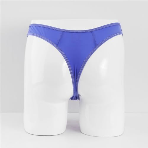 COMLIFE Men's Sexy No-pouch Non-removable Underpanties Ice Silk Translucent Stretch Lightweight Y-back Thongs3
